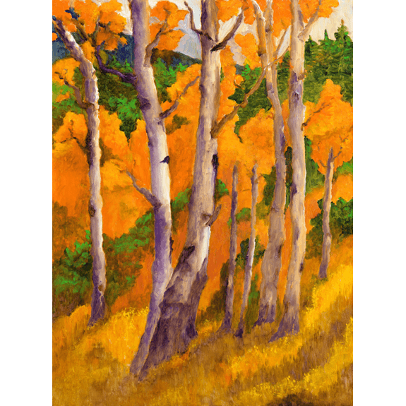 Autumn on the Slopes - Landscape Oil Painting