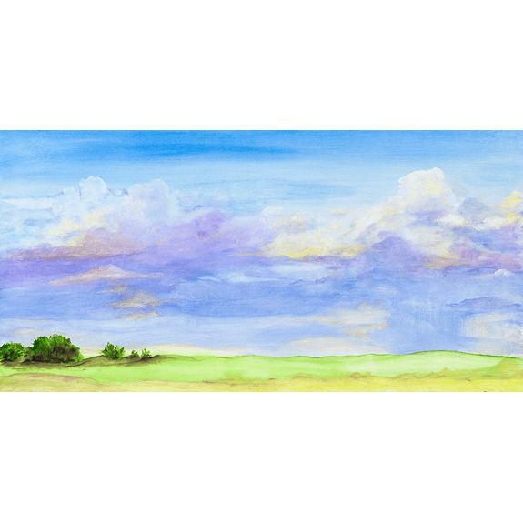 Rain on the Plain - Landscape Oil Painting
