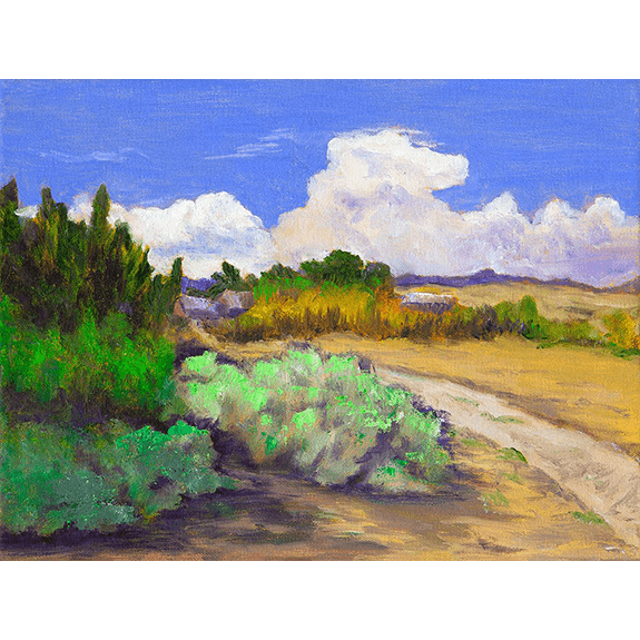 Walk with Me to  Nana's House - Landscape Oil Painting